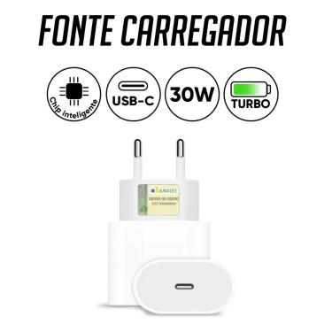 Imagem de Fonte Bivolt Power Direct para Celular + Cabo Tipo C