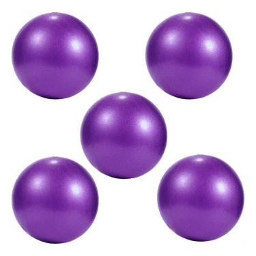 Imagem de Kit 5 Mini Bola Overball 25Cm Yoga Pilates Fisio Funcio Roxo