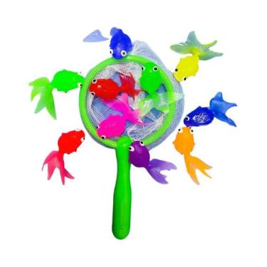 Imagem de Brinquedo De Banho Para Crianças: Rede De Pesca De Peixe Dourado Com B