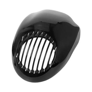 Imagem de Capa De Farol De Motocicleta Em Plástico ABS Preto Com Grelha E Para-b