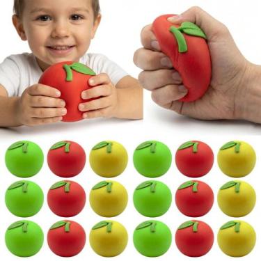 Imagem de Kit 24 Maçãs Squishies Brinquedos Macios Para Apertar E Relaxar Atacad