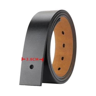 Imagem de Cinto Masculino De Couro Genuíno 38cm De Largura Preto Marrom Sem Five