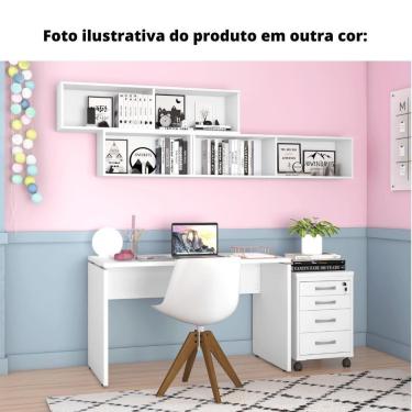 Imagem de Gaveteiro Volante 4 Gavetas Com Chaves Pe25 Em Mdp Walnut E Preto