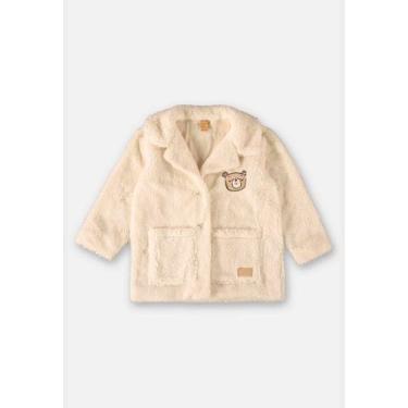 Imagem de Casaco em Material Sintético Infantil para Menina Up Baby, Bege, 4