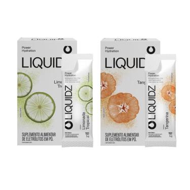 Imagem de LIQUIDZ® - Eletrólitos Zero Açúcares - Limonada | Tangerina - Kit 2 Caixas - 12 sachês-Unissex