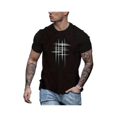 Imagem de Camiseta Masculina Oversized Gótica Com Caveira Verão 2023 Streetwear 
