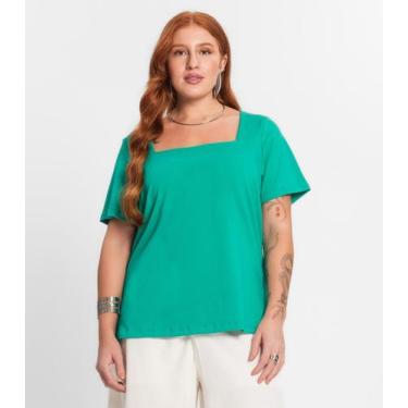 Imagem de Blusa Feminina Plus Size Secret Glam Verde, Plus G2, Verde