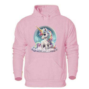 Imagem de Blusa de Frio Feminina Abrigo Moletom Quentinho Estampa Unicornio Confortavel Macia-Feminino