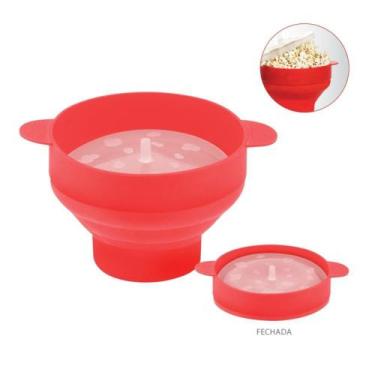 Imagem de Balde Pipoca Pipoqueira Silicone Para Micro-ondas - FRATELLI