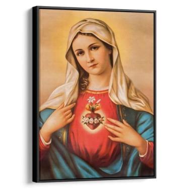 Imagem de Quadro decorativo Imaculado Coração de Maria Pintura Barroca - Art Can