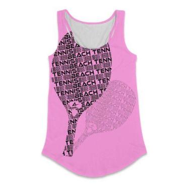 Imagem de Regata Fem Raquete Beach Tennis Rosa - Atlética, GG