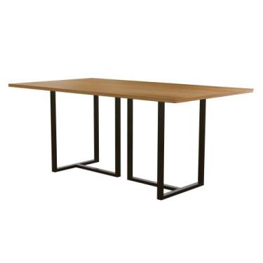 Imagem de Mesa de Jantar 6 Lugares 180cm Tampo MDF Atena - Mais Decor