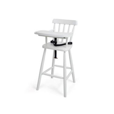 Imagem de Cadeira de Alimentação Bebê com Cinto em Madeira - Branco - Deiss, Bra