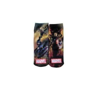 Imagem de Kit 2 Pares Meia Infantil Capitão meias menino Tamanho 24-30 Cor:Verme