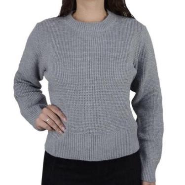 Imagem de Blusa Feminina Facinelli By Mooncity Tricot Cinza - 651241-Feminino