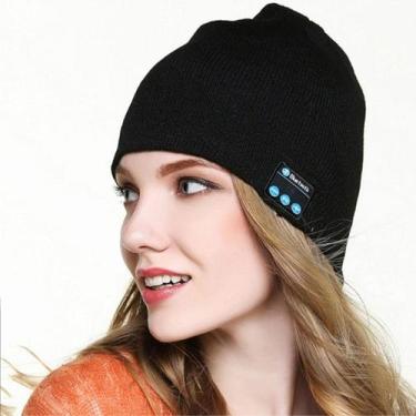 Imagem de Touca Gorro Chapéu Musicas Som Bluetooth Frio Mp3 Sem fio - Home Goods
