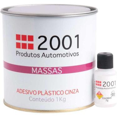 Imagem de Adesivo Plástico, 1 kg, Cinza, 9772, com Catalisador, 2001 OstenVonder