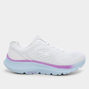 Imagem de Tênis Skechers Go Run Consistent 2 Feminino, Branco, Azul, 36