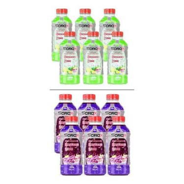 Imagem de Kit Sorox Limão E Uva 12 Unidades (6 De Cada) 550ml