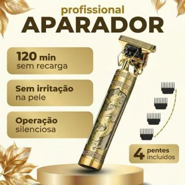 Imagem de Máquina de Barbear e Cortar Cabelo Masculino Profissional Elétrico 5W 