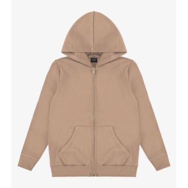 Imagem de Jaqueta Masculina Moletom Peluciado Diametro Marrom, M, Marrom