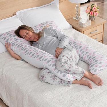 Imagem de Travesseiro Gestante De Corpo Gravida Almofada Amamentação - Congratul