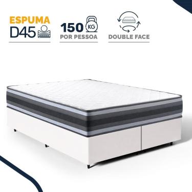 Imagem de Cama Box com Colchão de Espuma D45 Double Face Territory Hellen Queen 158cm