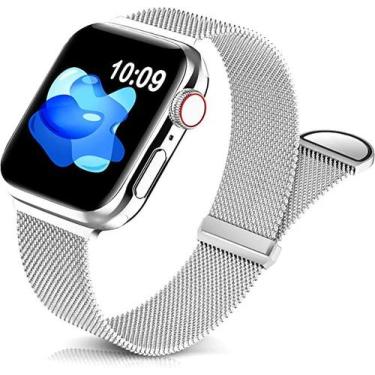 Imagem de Pulseira Milanese Compatível Apple Watch Milanese Metal Prata 42mm, 44