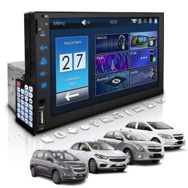 Imagem de Central Multimídia Universal 1 Din Mp5 Bt Espelha Dvd Chevrolet Onix P