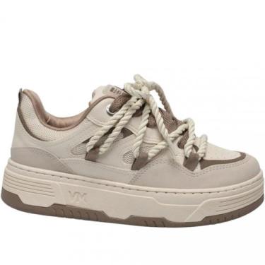 Imagem de Tênis Feminino Via Marte Chunky 225009, Bege, 35