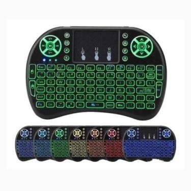 Imagem de Mini Teclado Controle Sem Fio Touch Led Iluminado Rgb - LEHMOX