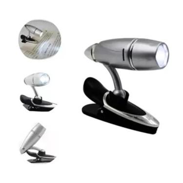 Imagem de Luminária Lanterna De Leitura Led Clip Para Livro Leitura Ajustável Se