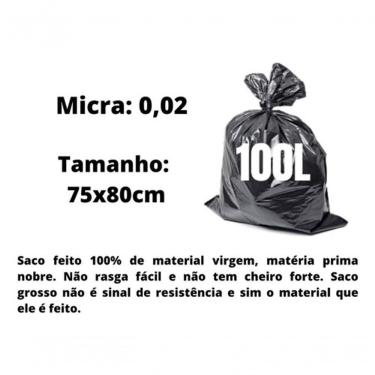 Imagem de Saco para Lixo Saco de Lixo Light 100L Micra 0,20 para Descarte de Recicláveis Super Re...