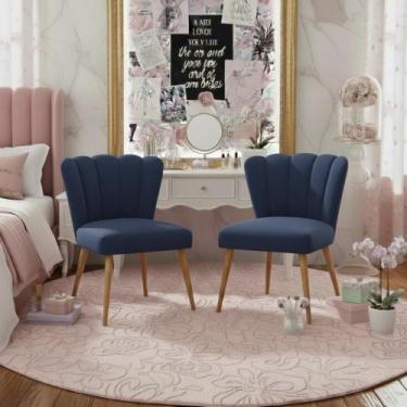 Imagem de Kit 2 Cadeiras Liz Para Penteadeira Quarto Salão De Estética - Móveis 