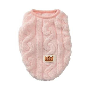 Imagem de Colete De Fleece Quente E Macio Para Cães E Gatos, Sem Mangas, Ideal P