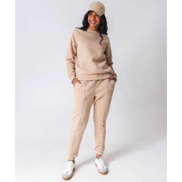 Imagem de Calça Moletom Feminina Frizo Marisa Bege-49893, Bege, M