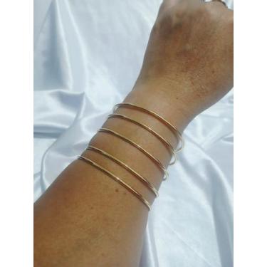 Imagem de Pulseira Feminina 5 Aros  Bracelete Elegante em Bijuteria - Deusa Moda