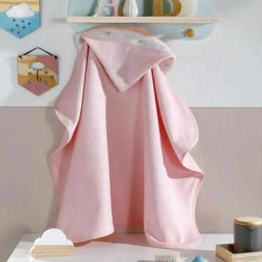 Imagem de Toalha de Banho com Capuz para Bordar Döhler Baby Kids - Dolher, Rosa