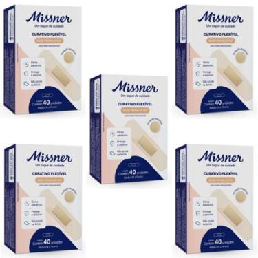 Imagem de Curativo (Tipo Band Aid) Flexível Bege Caixa C/ 40 Unidades Missner - 