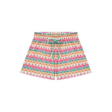 Imagem de Short Infantil Menina Em Malha Crochê Kukie Moda Verão Dias Quente Lev