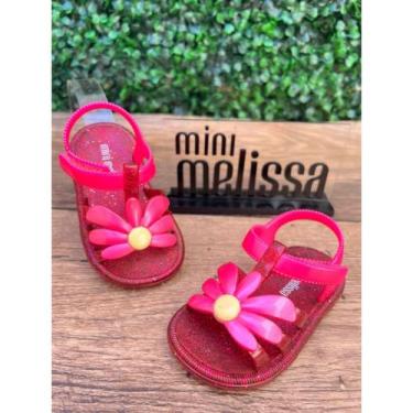 Imagem de Sandália Infantil Menina Mini Melissa Hip Bloomy BB de Margarida - Mk-