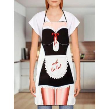 Imagem de Avental De Cozinha Sexy Maid Ooh La La Impermeável Divertido Churrasco