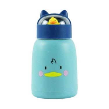 Imagem de Copo Infantil 350ml Cartoon Interior de Vidro Parede Dupla Isolamento 