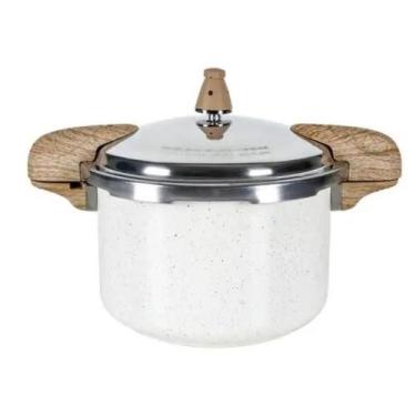 Imagem de Panela de Pressão Indução Ceramic Life Pressure 5,4 Litros 22cm Vanill