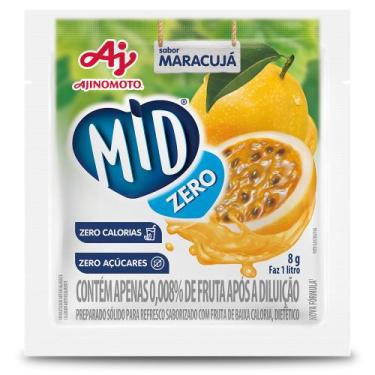 Imagem de Refresco Em Pó Mid Zero Sabor Maracujá 8G - MID ZERO ®