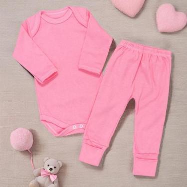 Imagem de Pijama para Bebê Confortável em Sudine 100% Algodão até 12 Meses - Era