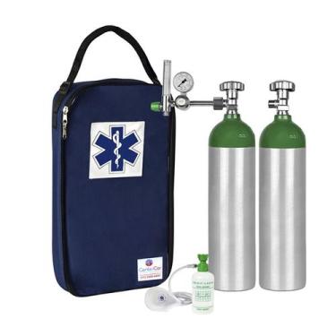 Imagem de Kit Oxigênio 3L 2 Cilindros Bolsa Marinho - Corcenter