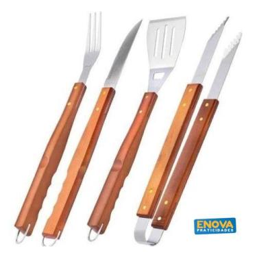 Imagem de Conjunto Para Churrasco 4 Peças Garfo Faca Kala