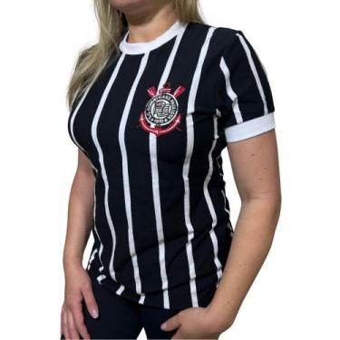 Imagem de Camisa Retrô Corinthians 1982 Democracia Corinthiana Feminina - - Coim