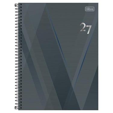 Imagem de Agenda 2027 Spot espiral M9 grande capa dura Tilibra Cor:Cinza, Cinza